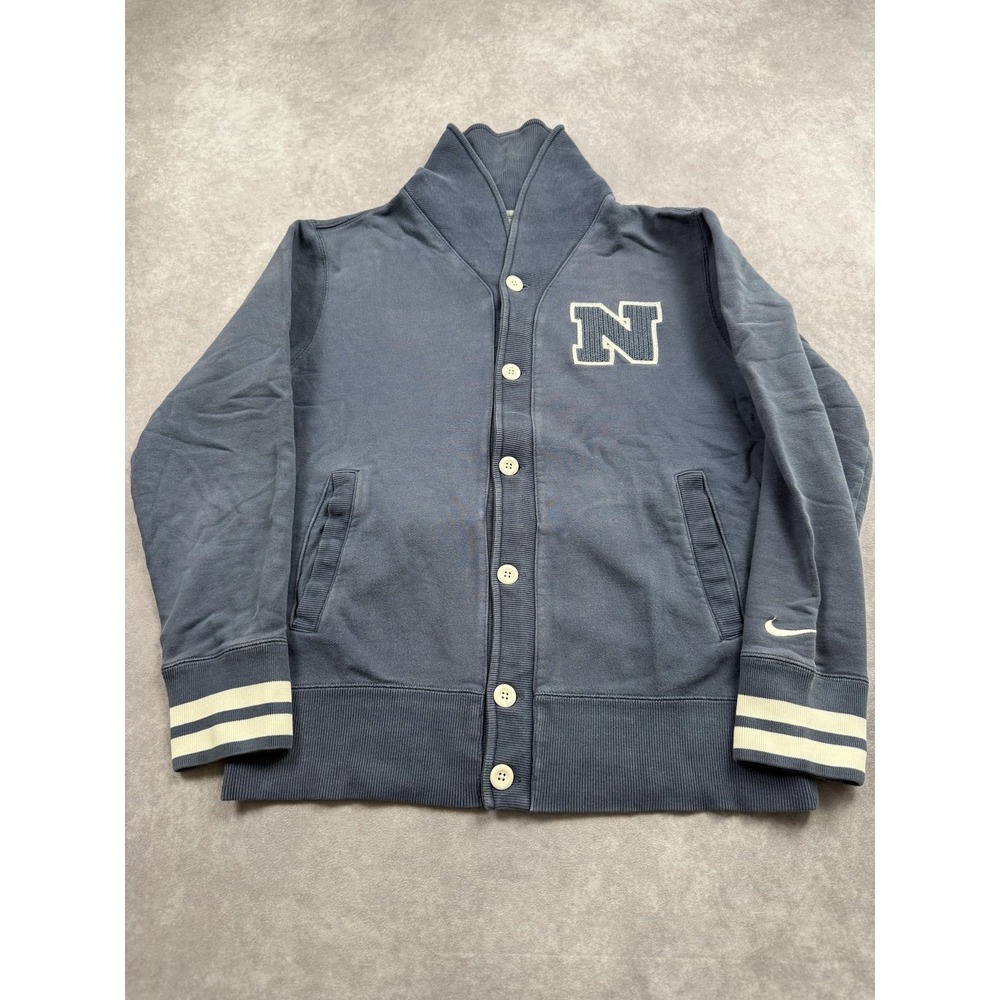 Nike Athletic Dept Jacket Mens Large Shawl Collar Button‎ Up Varsity Swoosh - Picture 2 of 14
